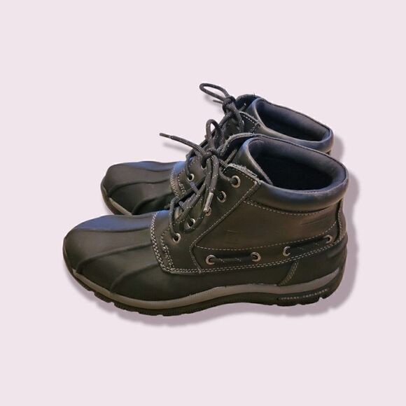 Sperry Top-Sider Glacier Chukka Men Size 10.5M Waterproof Black Leather STS10959 - Picture 4 of 8